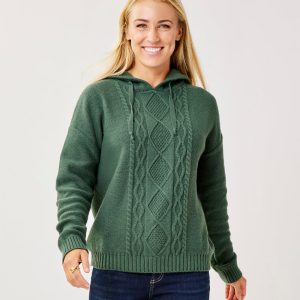 Stowe Hooded Sweater: Cilantro